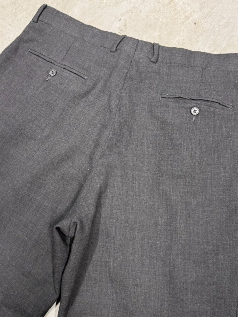 Jack Victor Dress Pants Grey Wool Trousers Soft Hopsack 34x29 - Picture 8 of 9